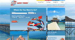 Desktop Screenshot of luckytours.com