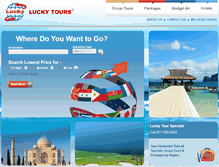 Tablet Screenshot of luckytours.com